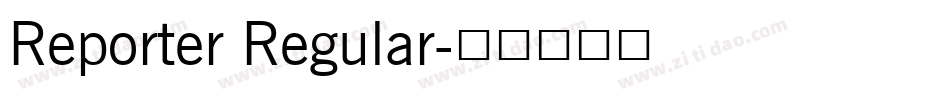 Reporter Regular字体转换